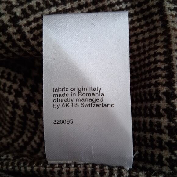 AKRIS 100% Cashmere Houndstooth Brown Blazer Size 10 Quiet Luxury Brand - Picture 13 of 13
